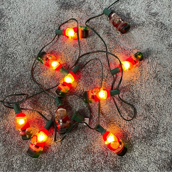 Kurt Adler Nostalgic Glass Light Santa Claus Christmas Tree String of Lights - Picture 2 of 6